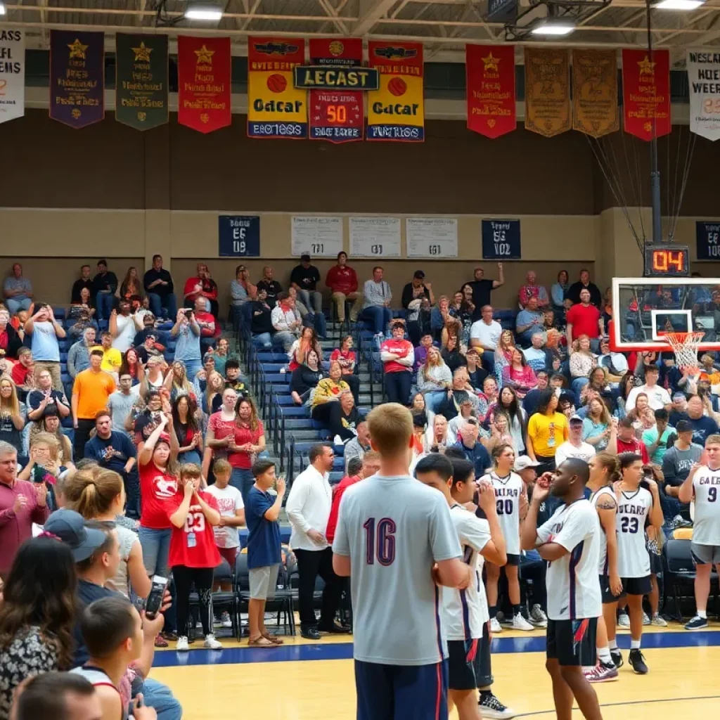 Crowd cheering during the Chipotle High School Basketball Nationals