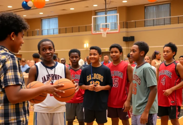 Banquet event celebrating high school basketball talent in Clifton Park.