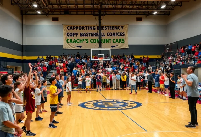 Celebration of high school basketball coaches reinstatement in Cobb County