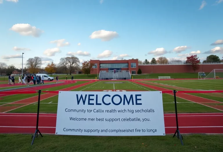 Ceremony for the naming of the David Nuñez Track at Organ Mountain High School