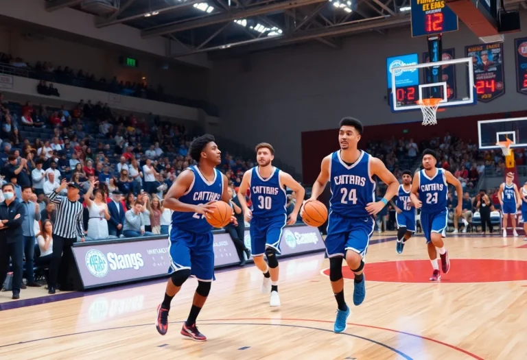 Dynamic Prep School players in action during the Chipotle Nationals semifinals.