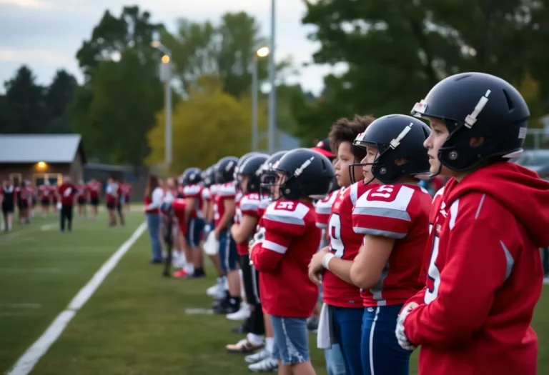 High school football game in Ehrhardt, South Carolina, showing community engagement.