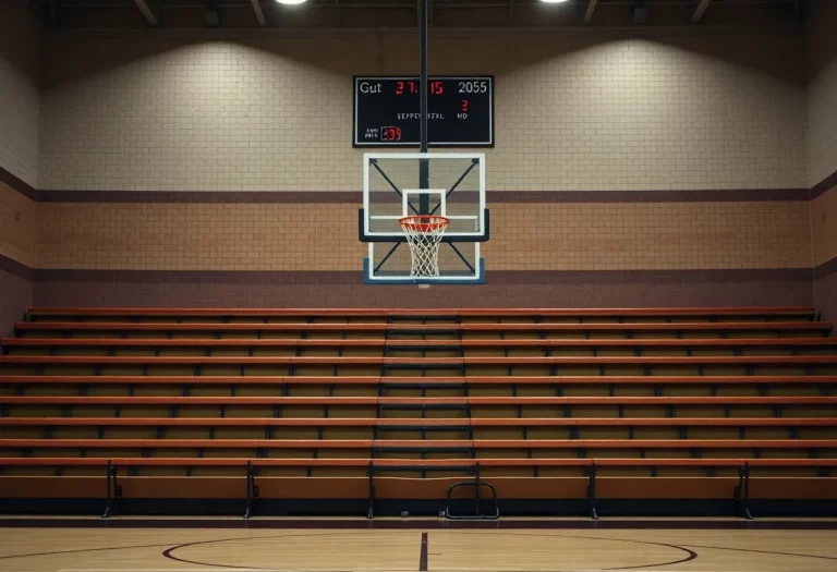 Empty basketball court representing lost trust and safety concerns