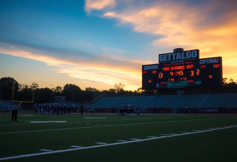 A football field symbolizing coaching legacy