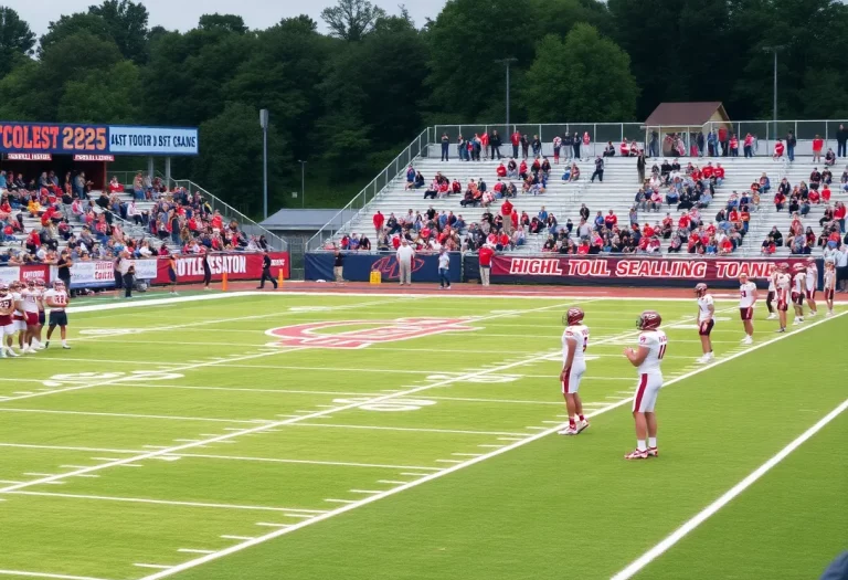 High school football teams preparing for the 2025 season