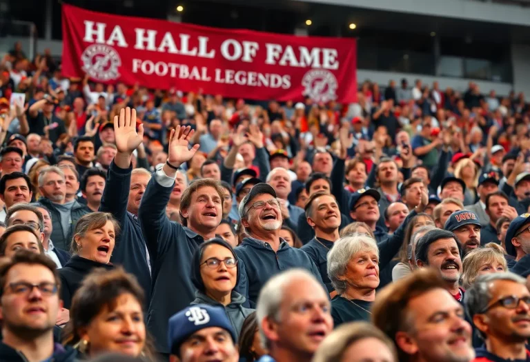 Crowd celebrating at the Georgia High School Football Hall of Fame event