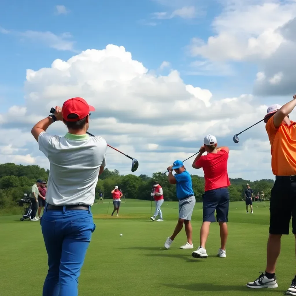 Frederica Academy golf team playing in a tournament