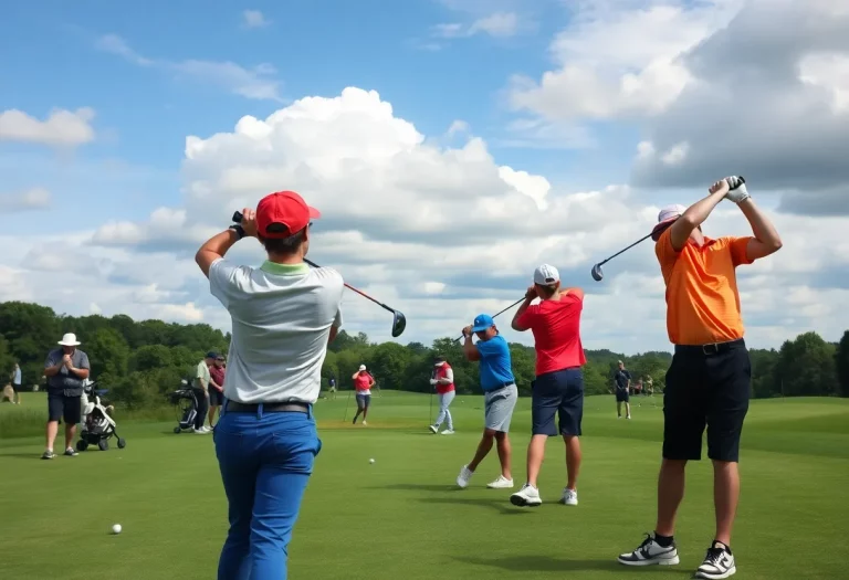 Frederica Academy golf team playing in a tournament