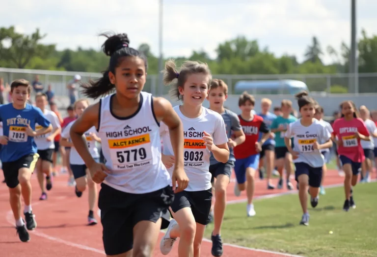 Athletes competing in various track and field events at the Glasgow Invitational.