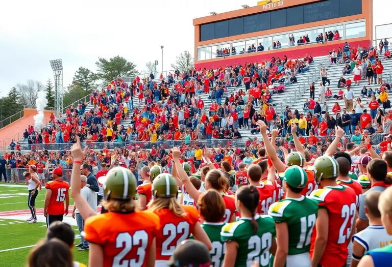 Grimsley High School football team celebrating during a game