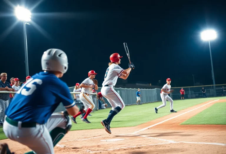 High school baseball players competing during a game in Pennsylvania