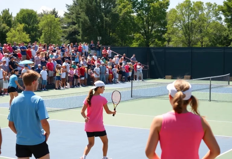 Hoover High School tennis teams in action during the state tournament.