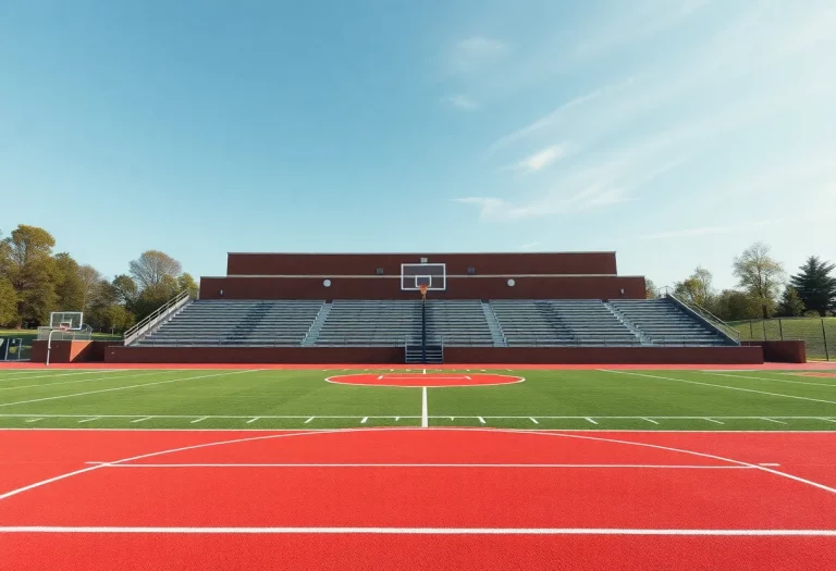 A high school sports field representing the journey of an athlete.