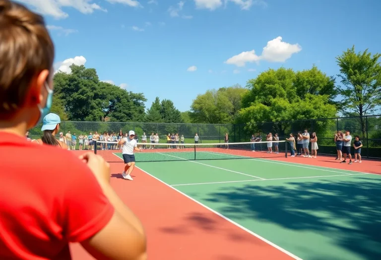 Boys tennis match at Jefferson High School