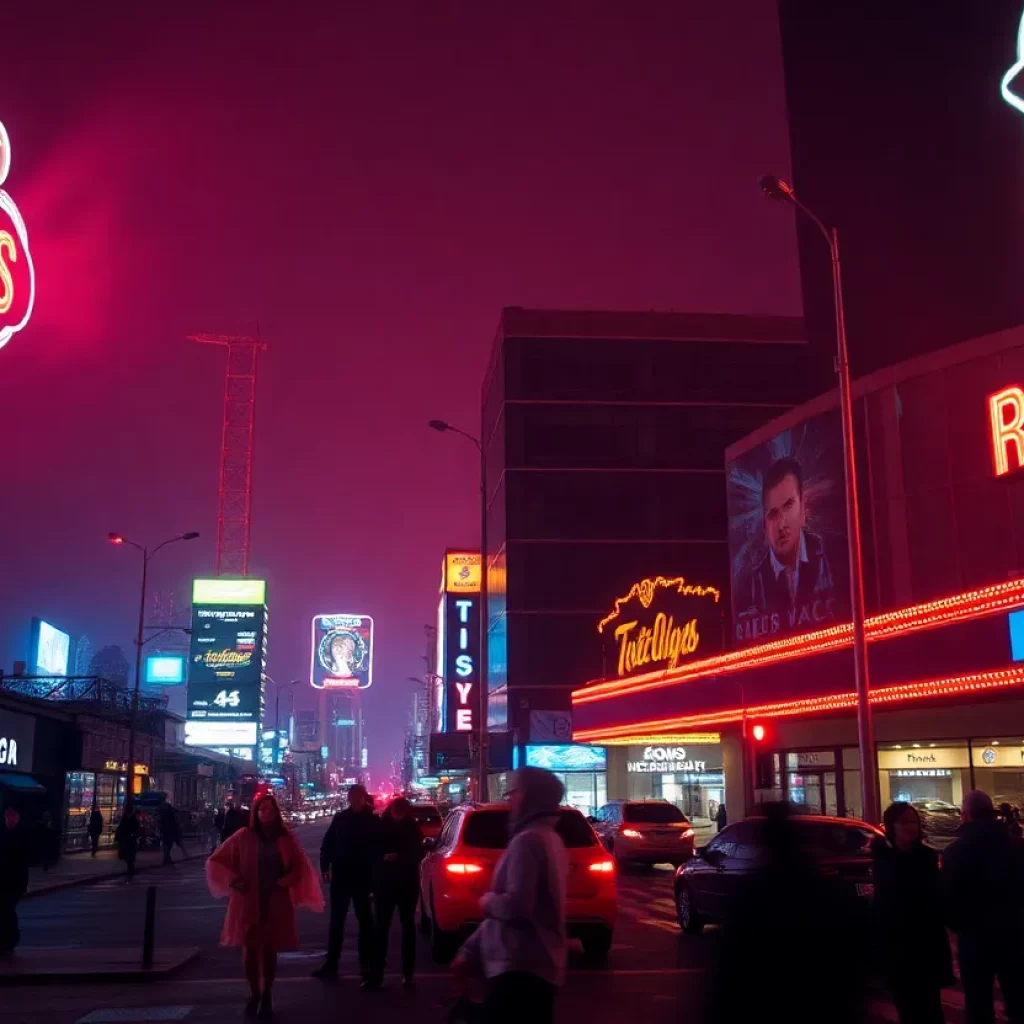 Las Vegas music scene at night