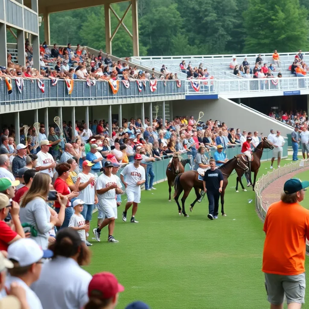 Crowd enjoying sports events in Lexington, Kentucky
