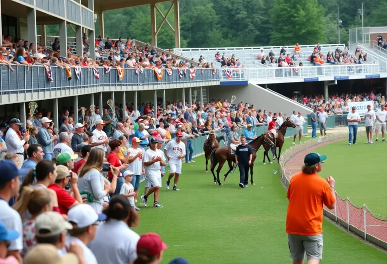 Crowd enjoying sports events in Lexington, Kentucky