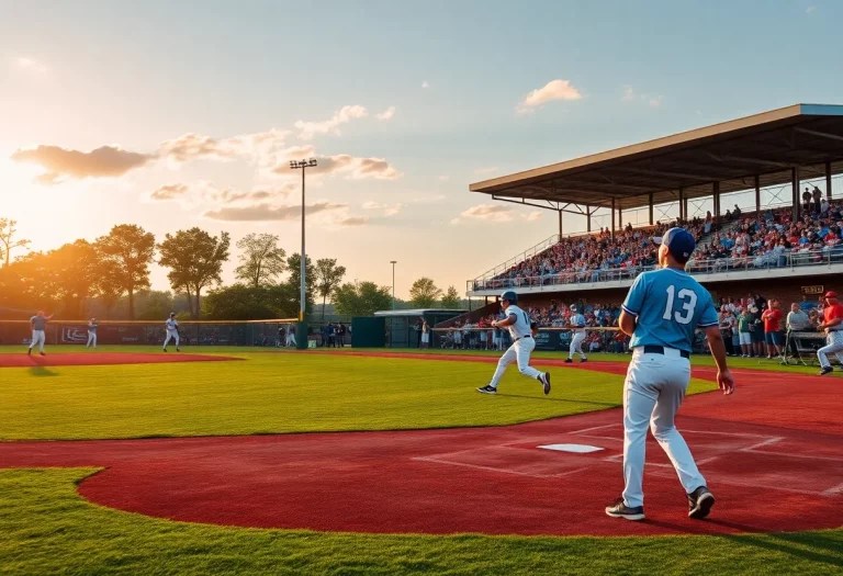 Lincoln East high school baseball players in action on the field.