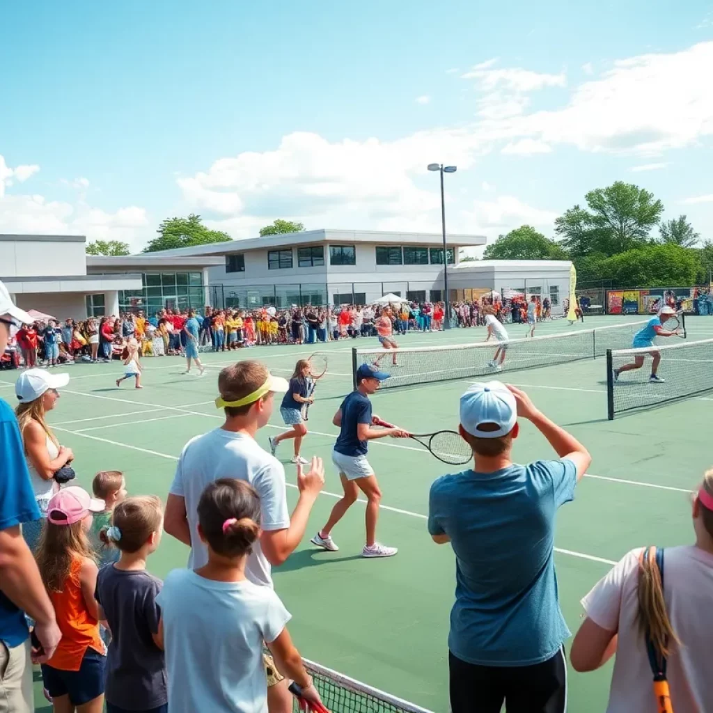 Players competing at the Louisiana High School Tennis Tournament in Monroe