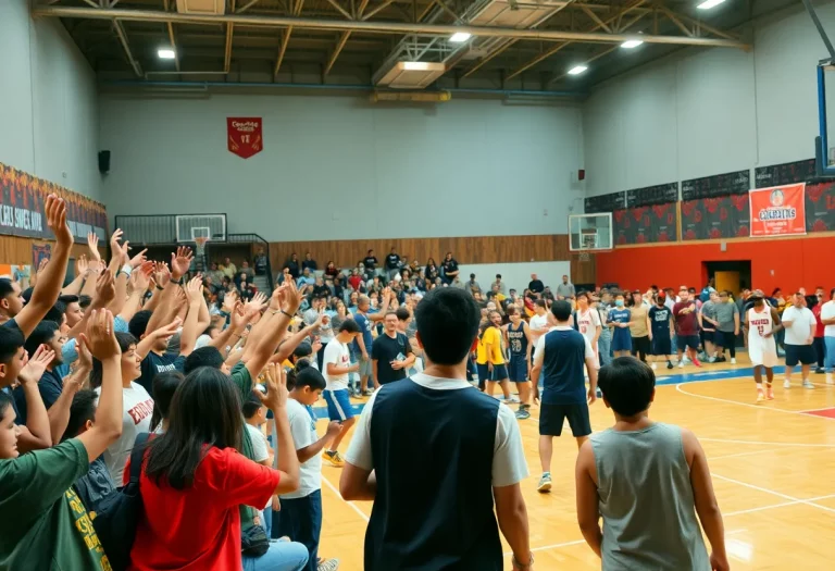 Basketball players in action during the Maine McDonald’s Senior All-Star Games