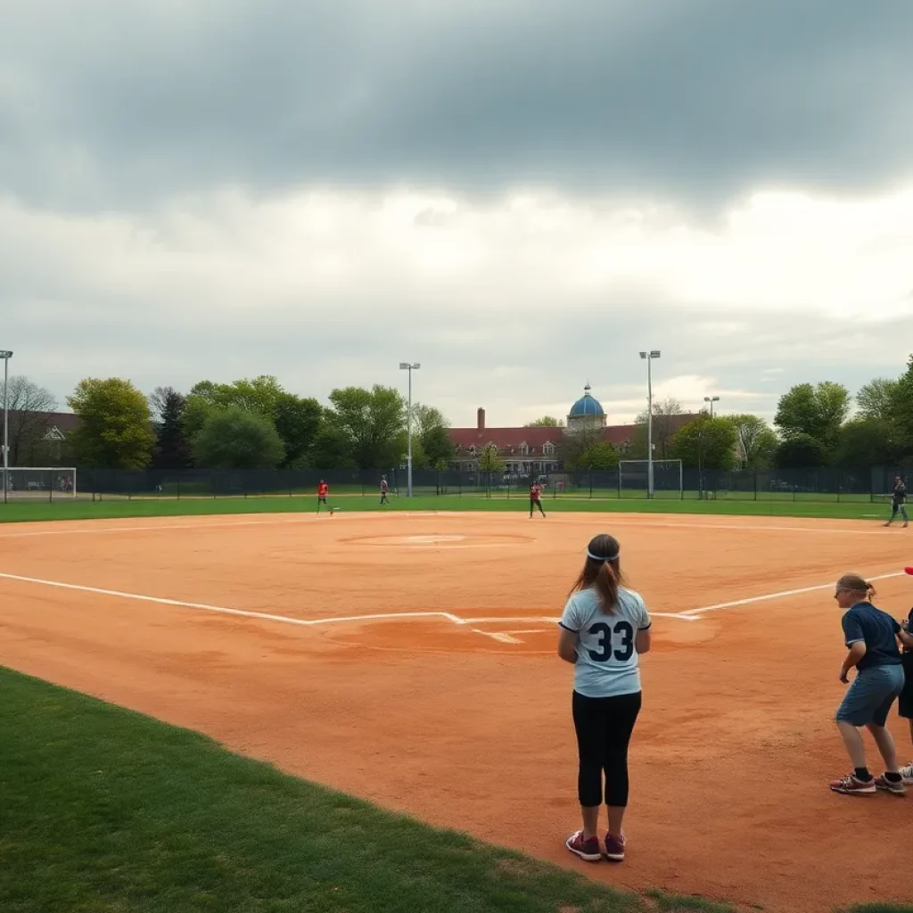 Softball field at Mankato East High School