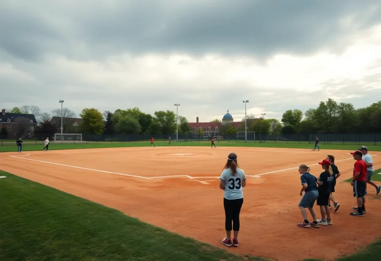 Softball field at Mankato East High School