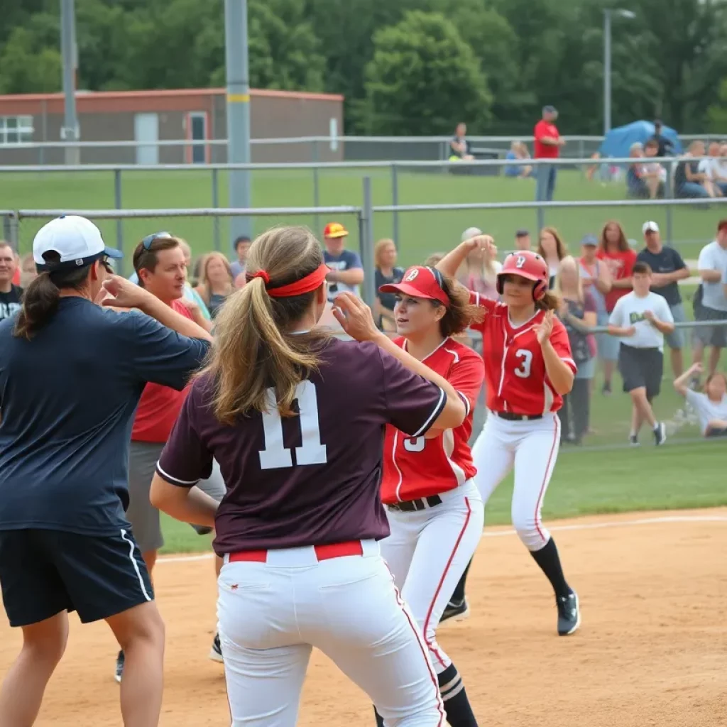 High school softball players involved in a brawl during a championship game in Mathis, Texas.