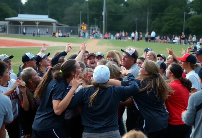 Brawl during a high school softball game in Mathis