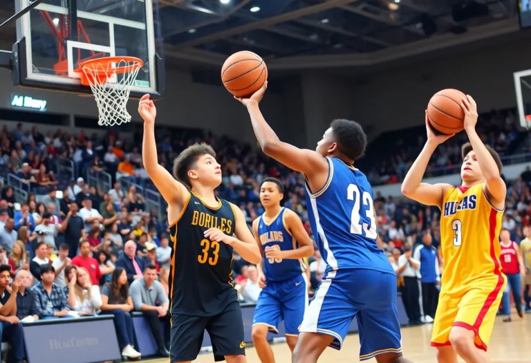 Athletes competing during the McDonald's All-American Games