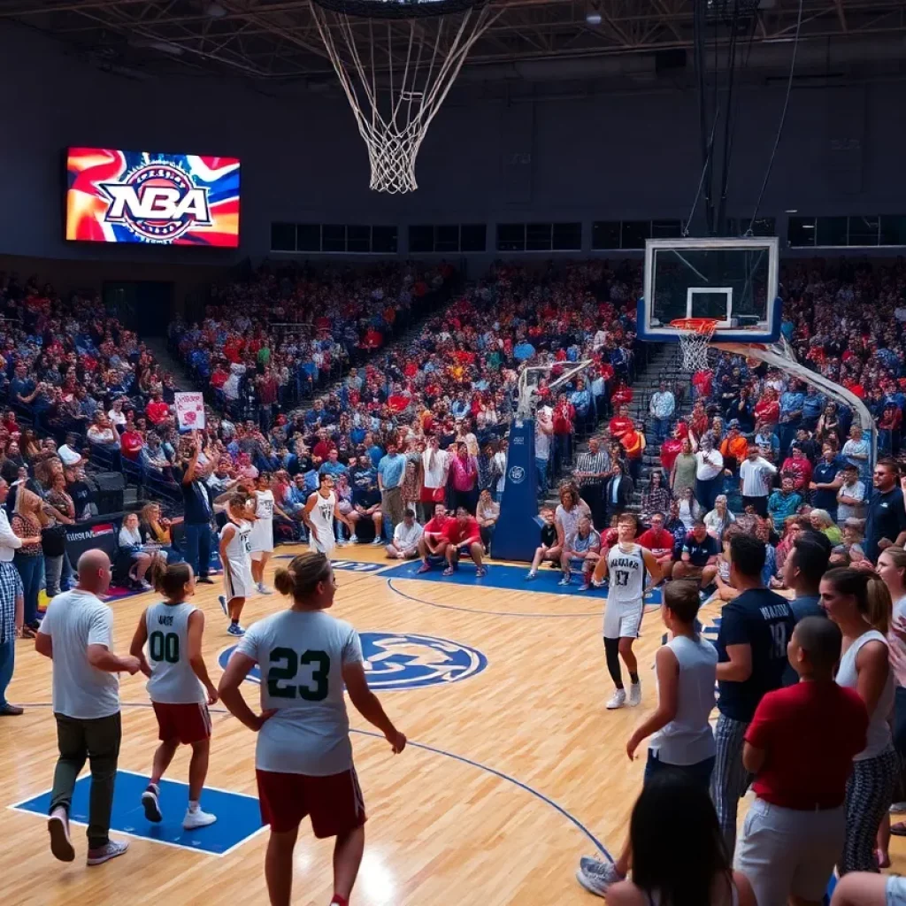 Fans celebrating Florida high school basketball