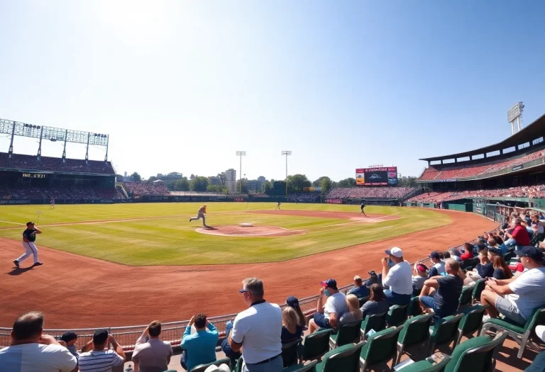 Players in Minnesota high school baseball game