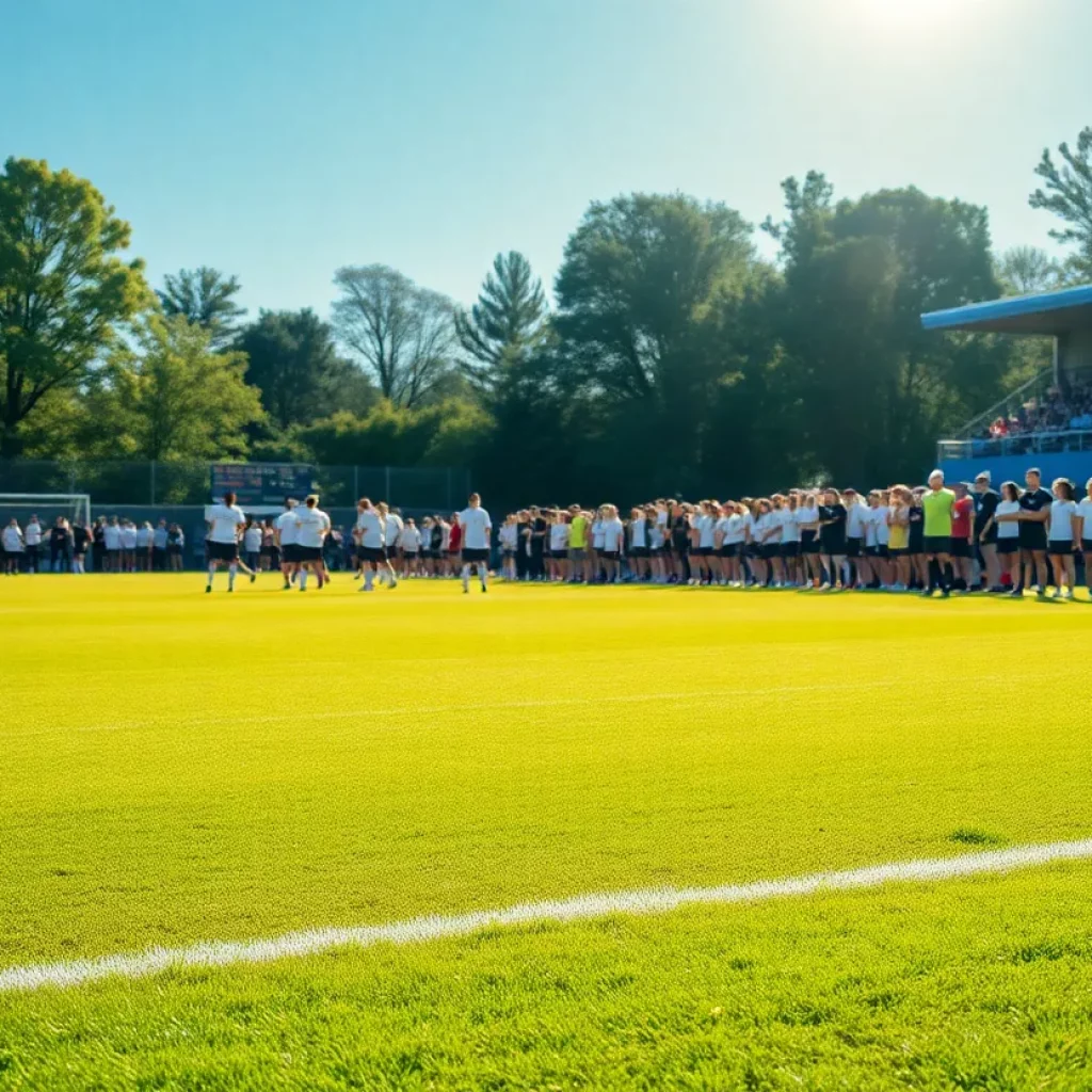 Exciting atmosphere at a Nebraska high school boys soccer game