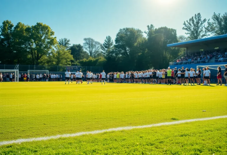 Exciting atmosphere at a Nebraska high school boys soccer game