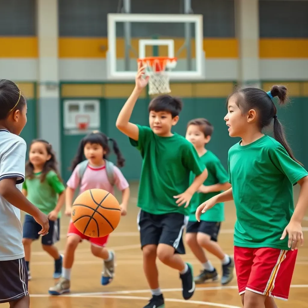 Students participating in basketball and soccer programs at Newman Catholic Schools