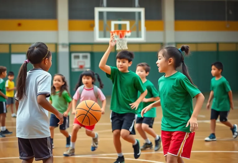 Students participating in basketball and soccer programs at Newman Catholic Schools