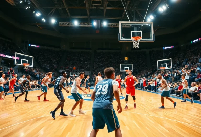 Exciting basketball action on the court in Ohio high schools