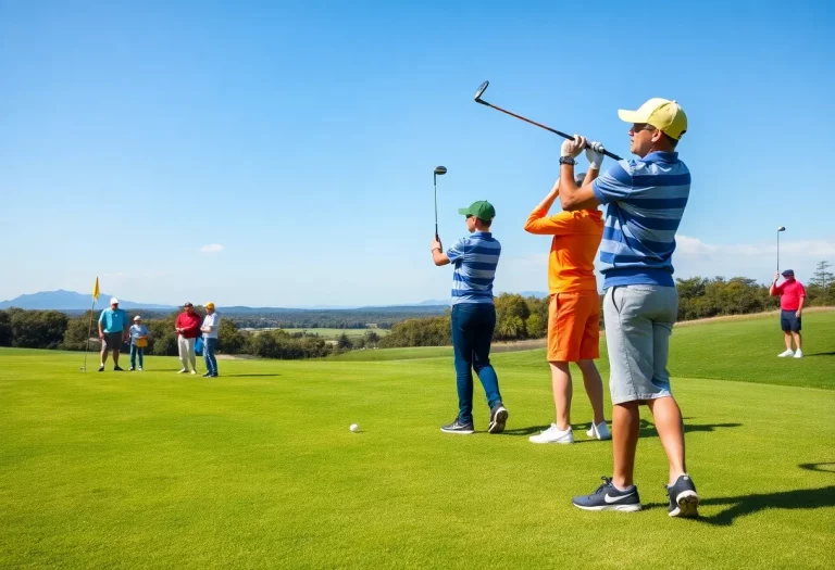 Golf players from Patrick Henry High School competing in a tournament at San Diego Country Club