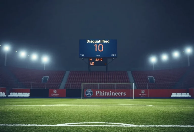 Empty soccer field representing the disqualification of Progreso soccer team