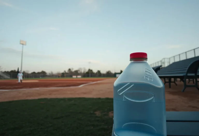Empty baseball field at Rio Rancho High School