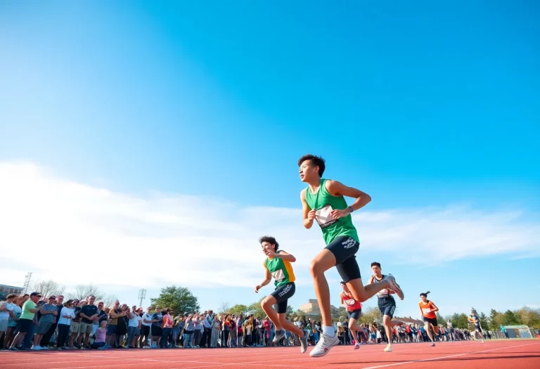 Athletes competing at the SCAD Track and Field Meet in Lockwood