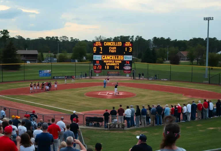 Segerstrom High School baseball field with crowd