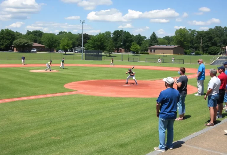 High school baseball practice at St. John Paul II Catholic High School