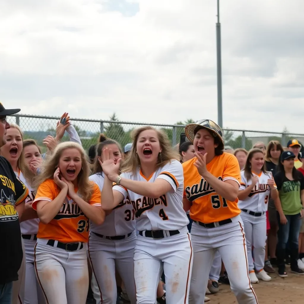 Chaotic scene at Taft High School softball championship