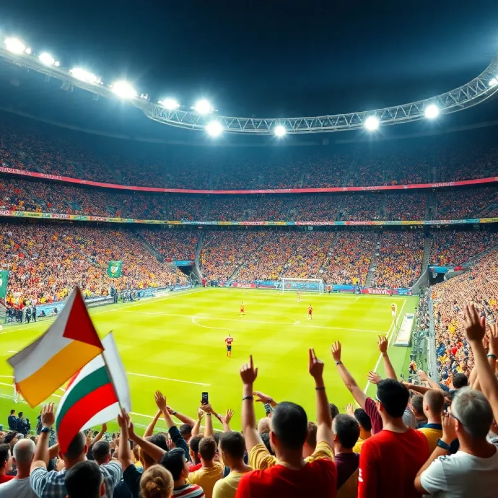 Crowd cheering at Texas high school soccer semifinals