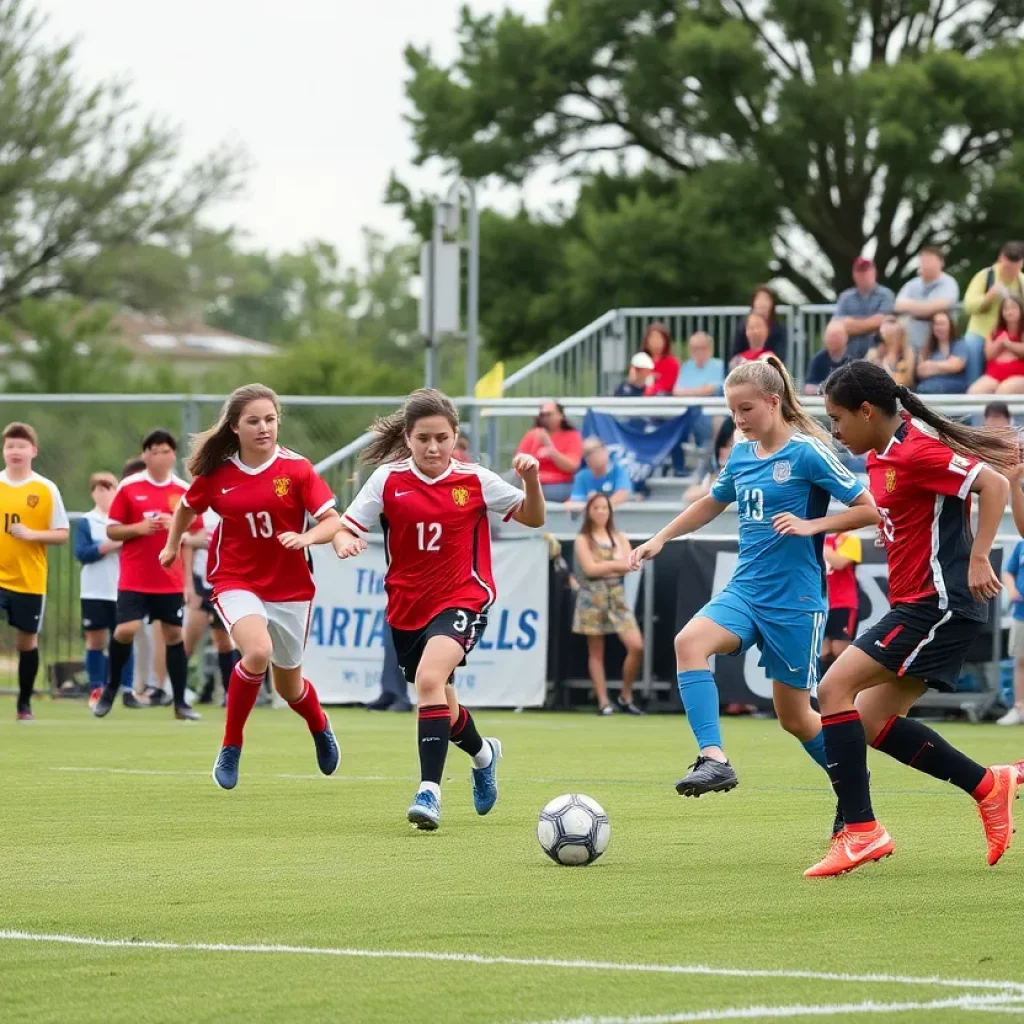 High school soccer teams competing in the UIL Girls Soccer Championships