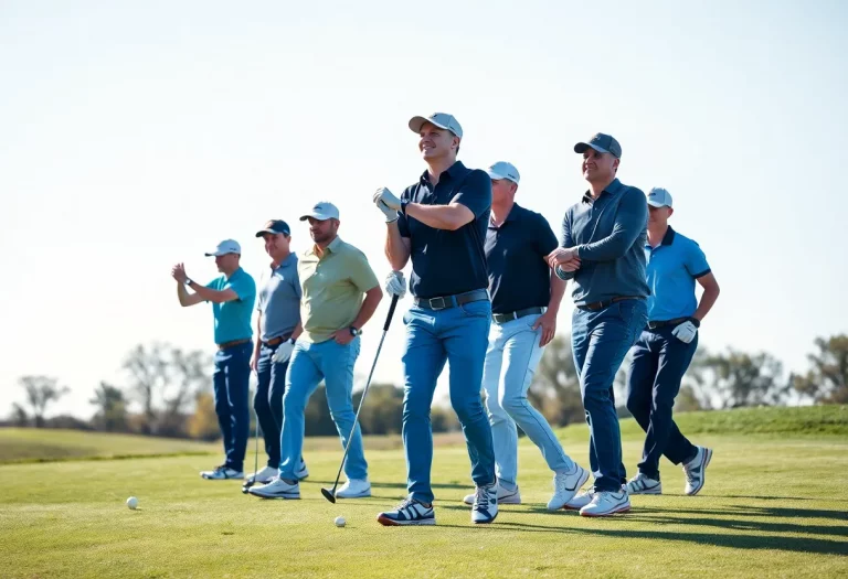 West Delaware Hawks golf team playing on a golf course