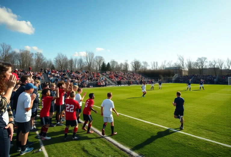 High school boys soccer match in Wyoming