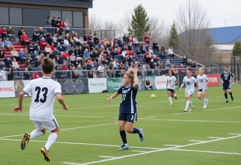 High school soccer players competing in Wyoming