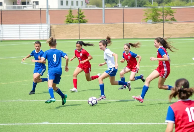 Boys and girls high school soccer teams in action during Week 6