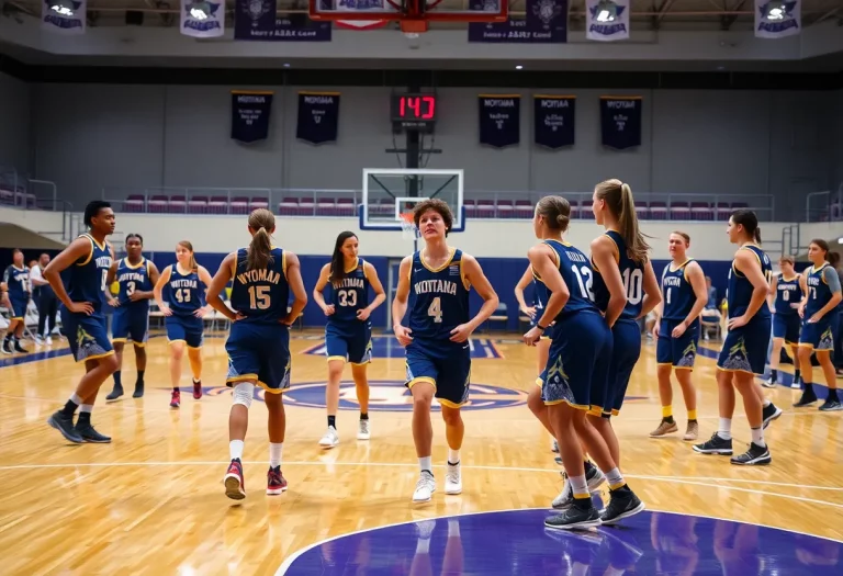 Teams from Wyoming and Montana competing in All-Star basketball